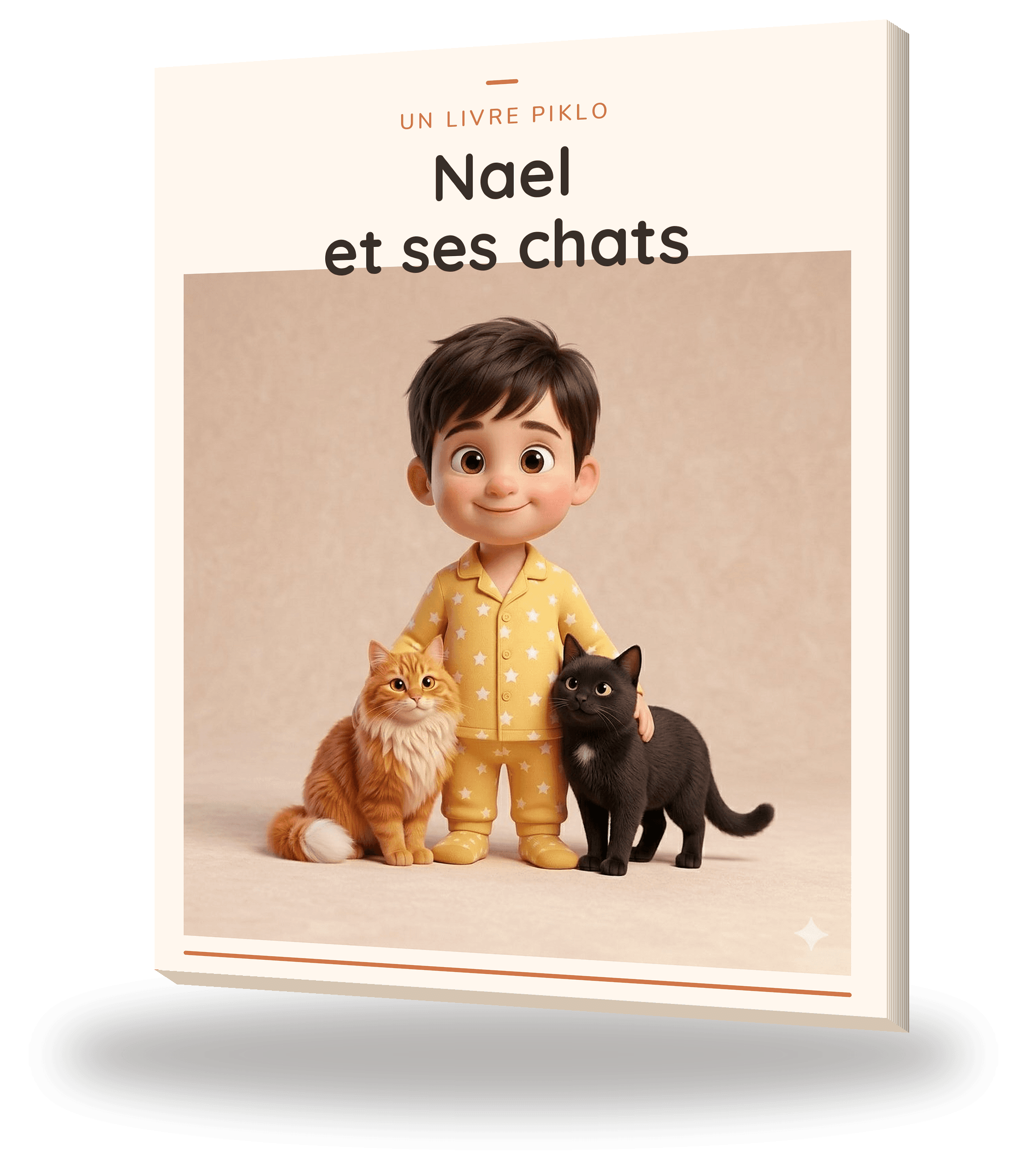 Couverture d'un livre Piklo personnalisé, en style Studio 3D